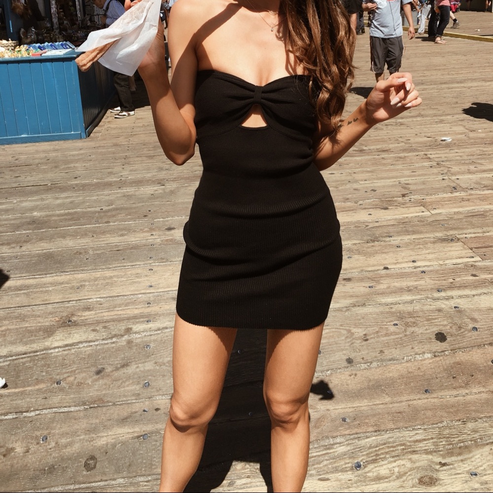 Black mini dress